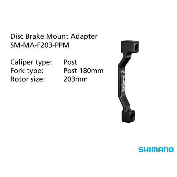 Shimano SM-MA-F203P/PM MTB Disc Brake Caliper 180mm Post Mount to 203mm