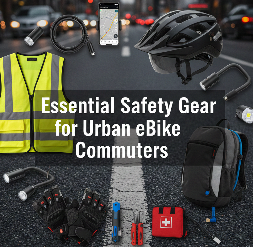 Curated visual reference: Picture Idea: Essential Safety Gear For Urban Ebike Commuters