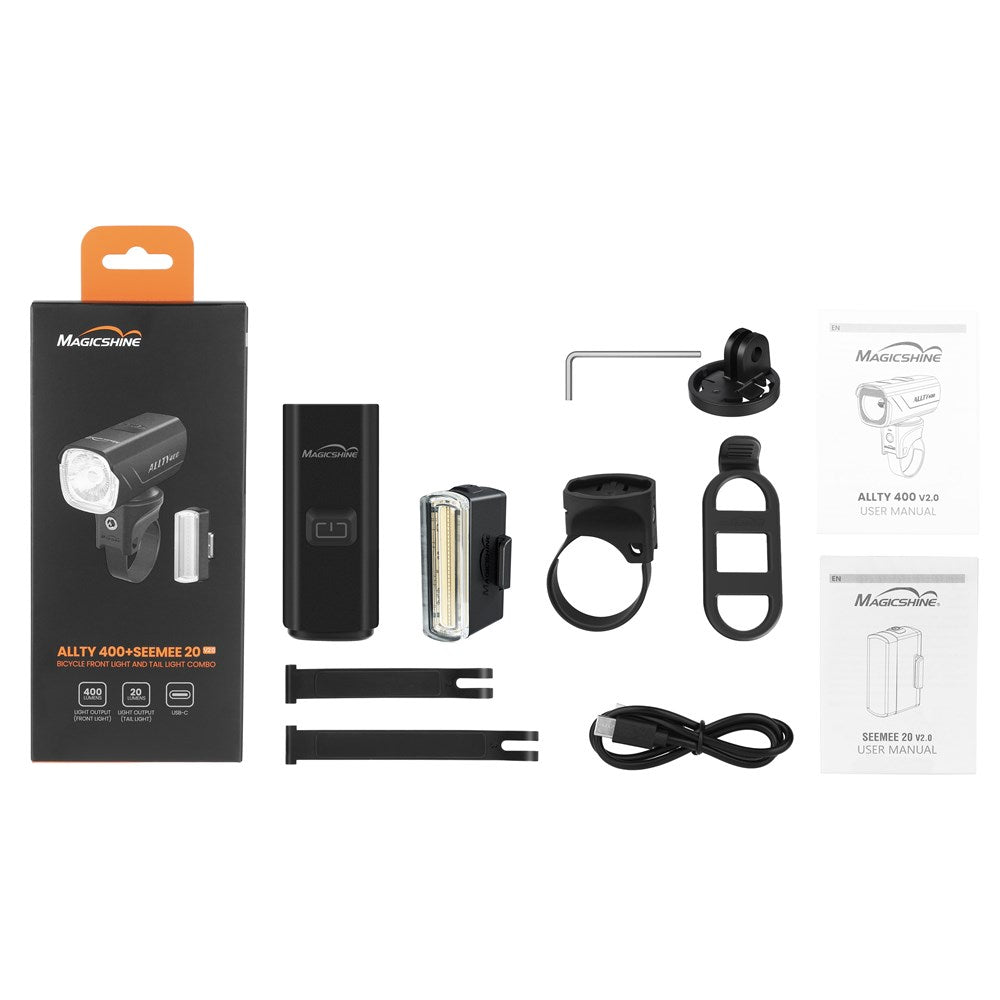 MAGICSHINE Allty 400 SeeMee 20 Combo Light Set USB-C IPX6