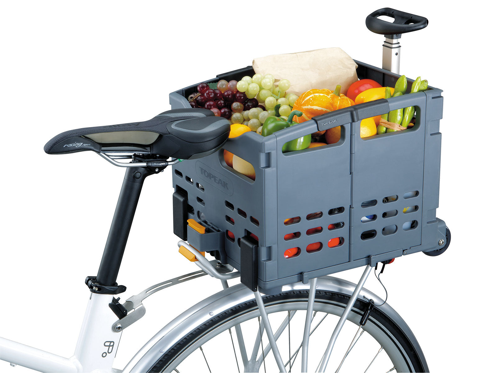 Folding rear bicycle basket online